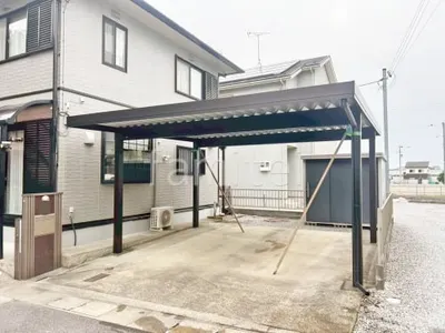 カーポート２台(ワイド) ツイン YKKAP ジーポートPro 積雪50cm対応 フラット屋根 折板屋根