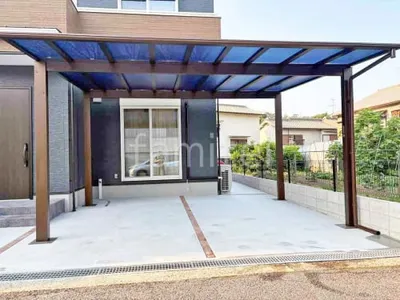 カーポート２台(ワイド) ツイン YKKAP エフルージュ FIRST フラット屋根