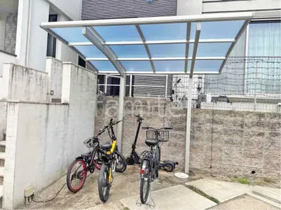 サイクルポート 自転車バイク屋根 YKKAP アリュース アール屋根