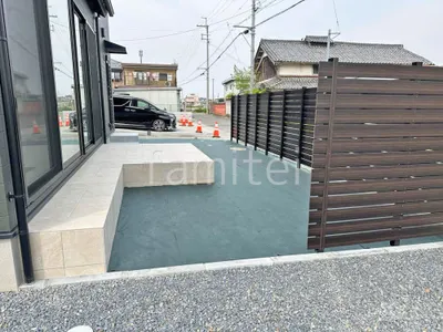 防草シート敷き