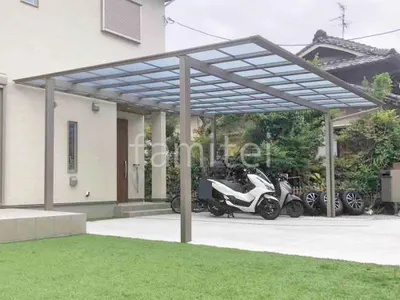 カーポート２台(ワイド) ツイン LIXIL ネスカＦ フラット屋根