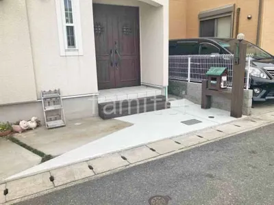 玄関アプローチ 土間コンクリート