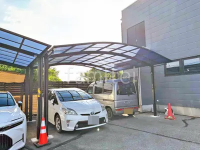 カーポート２台(ワイド) ツイン YKKAP アリュース アール屋根
