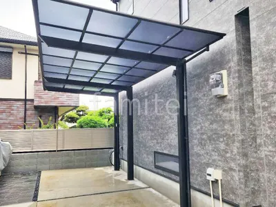 カーポート１台＋延長 （1.5台縦連棟） LIXIL ネスカＦ フラット屋根