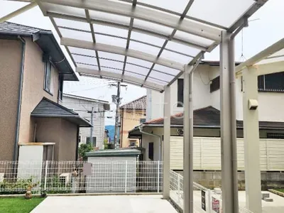 カーポート１台 （単棟） YKKAP アリュース アール屋根