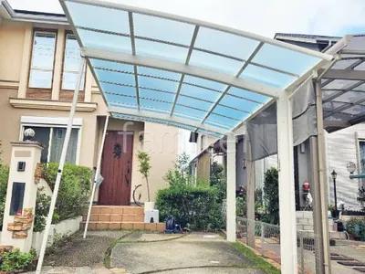 カーポート１台 （単棟） YKKAP アリュースZ 風38 アール屋根