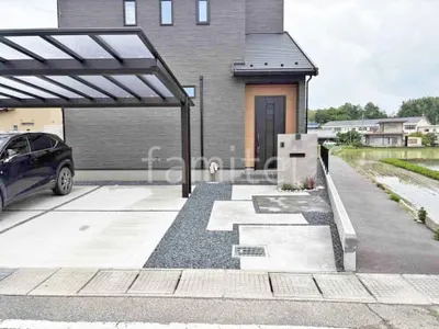 新築シンプル オープン外構