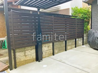 人工木・樹脂 フェンス（木調） F＆F マイティウッド デコll 高尺タイプ 目隠し 木調・ラティス 樹脂