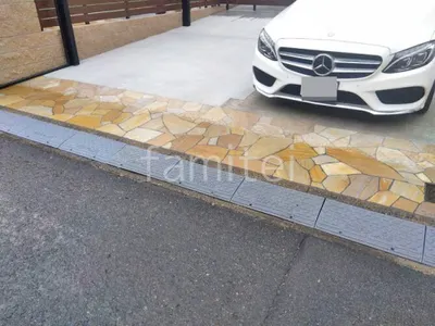 床石貼り 乱形石 石英岩