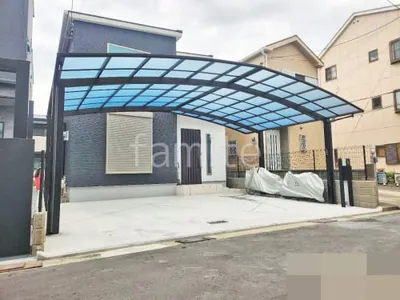 カーポート３台 （横ワイド トリプル） YKKAP アリュース アール屋根