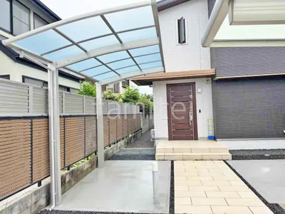 サイクルポート 自転車バイク屋根 YKKAP アリュース アール屋根