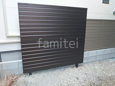 アルミ形材 フェンス YKKAP シンプレオYM1型 横目隠し 2段支柱 目隠し