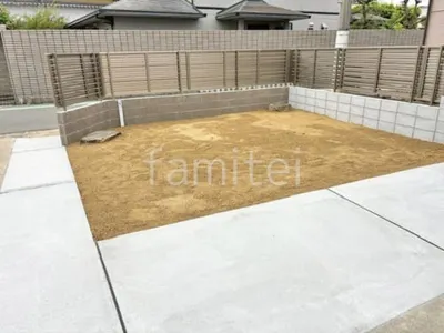 土間コンクリート 真砂土敷き