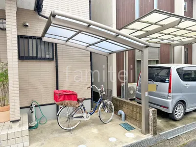 サイクルポート 自転車バイク屋根 LIXIL ネスカR ミニ アール屋根