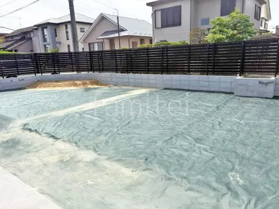 防草シート敷き