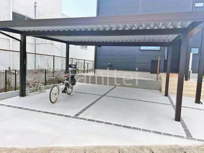 カーポート２台(ワイド) ツイン YKKAP ジーポートPro 積雪30cm対応 フラット屋根 折板屋根