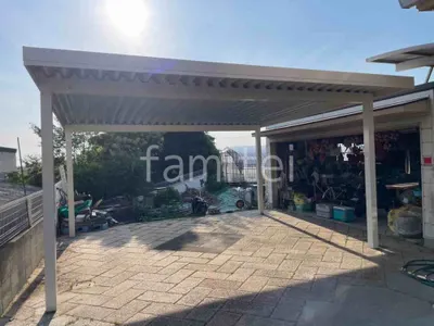 カーポート２台(ワイド) ツイン YKKAP ジーポートPro 積雪30cm対応 フラット屋根 折板屋根