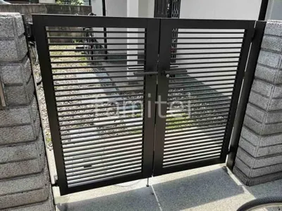 両開き 門扉 LIXIL AB YR2型 細横桟 