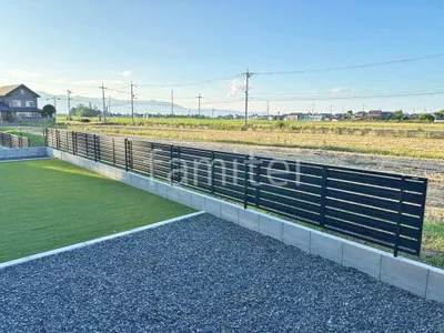 ブロック塀 （化粧ブロック） 太陽エコブロックス 普通CB  アルミ形材 フェンス LIXIL AB YS3型 横スリット3 目隠し