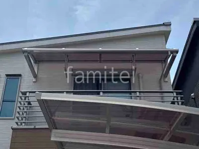 柱なしテラス屋根 （雨除け1階用） YKKAP ソラリアR アール屋根 スタンダード 壁付