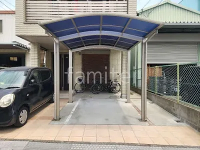 カーポート１台 （単棟） YKKAP アリュース 4本柱 アール屋根