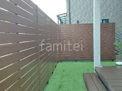 人工木・樹脂 フェンス（木調） F＆F マイティウッド デコll 高尺タイプ 目隠し 木調・ラティス 樹脂