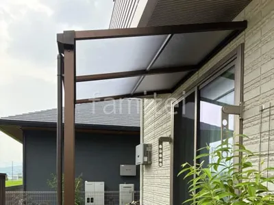 １階テラス屋根 （雨除け） YKKAP ソラリアF フラット屋根 スタンダード 壁付