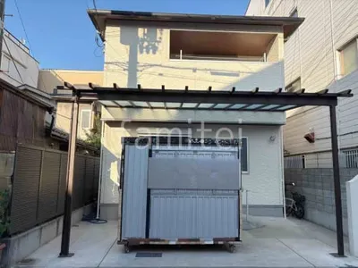 １階テラス屋根 （雨除け） YKKAP フル木製調 サザンテラス パーゴラタイプ フラット屋根 スタンダード 壁付