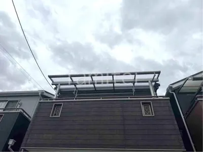 ２階ベランダ屋根  YKKAP ソラリアF フラット屋根 スタンダード 壁付