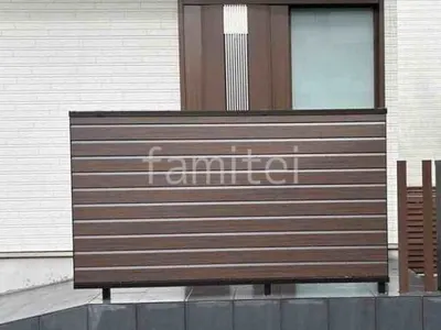 アルミ形材 フェンス YKKAP 木製調ルシアスYM1F型 横目隠し 目隠し 木調・ラティス