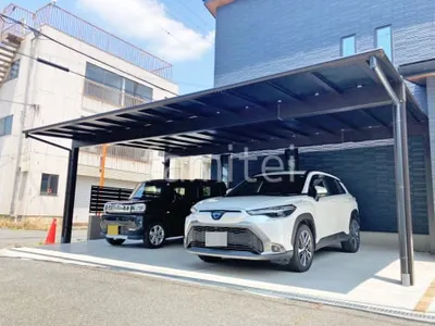 カーポート３台 （横ワイド トリプル） YKKAP エフルージュ FIRST フラット屋根