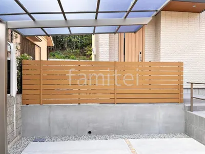 人工木・樹脂 フェンス（木調） F＆F マイティウッド デコll 目隠し 木調・ラティス 樹脂