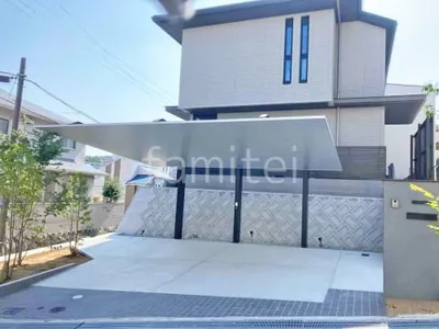 カーポート２台(ワイド) ツイン LIXIL カーポートSC 後方支持 フラット屋根 後ろ柱 吊り下げ屋根