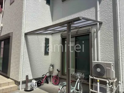 １階テラス屋根 （雨除け） LIXIL スピーネF フラット屋根 スタンダード 壁付