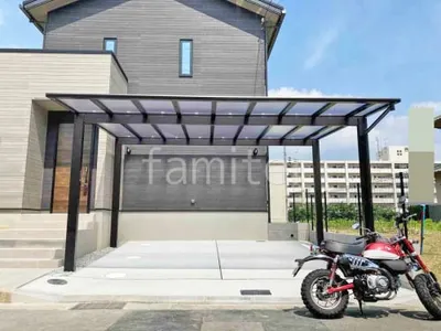 カーポート２台(ワイド) ツイン YKKAP エフルージュ FIRST フラット屋根