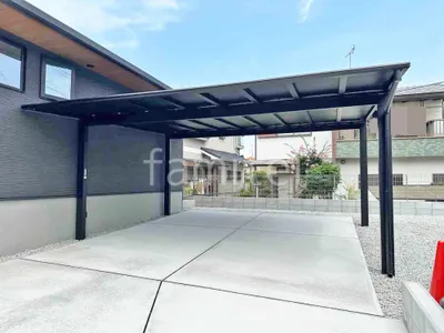 カーポート2台(ワイド) ツイン YKKAP エフルージュ FIRST フラット屋根