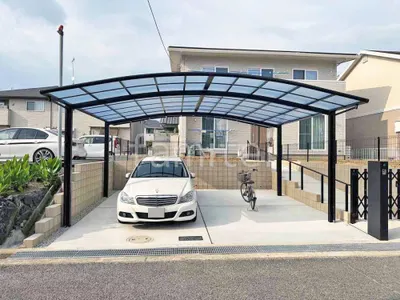 カーポート２台(ワイド) ツイン LIXIL ネスカＲ アール屋根