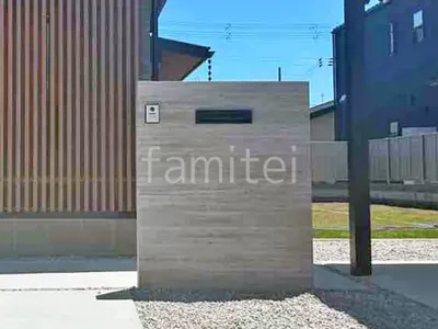 門柱 壁タイル貼り タカショー 木製調セラ ウォール RC杉板 郵便受けポスト LIXIL エクスポストS-1型