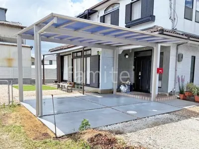 カーポート２台(ワイド) ツイン YKKAP エフルージュ FIRST フラット屋根