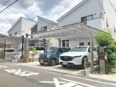 カーポート２台(ワイド) ツイン YKKAP エフルージュ FIRST フラット屋根