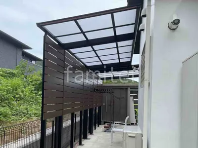 カーポート１台 （単棟） YKKAP 木製調 エフルージュ FIRST Z 風38 フラット屋根