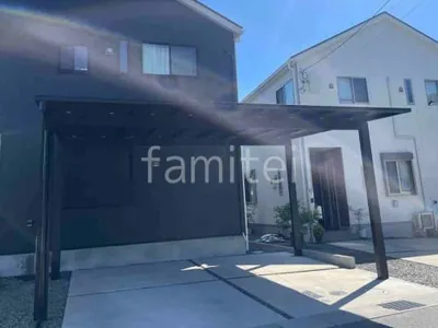 カーポート２台(ワイド) ツイン YKKAP エフルージュ FIRST フラット屋根