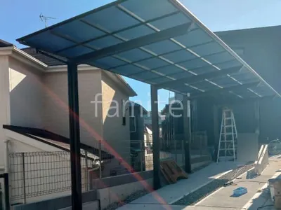 カーポート２台(縦) 連棟 LIXIL ネスカＦ フラット屋根