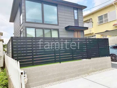 アルミ形材 フェンス LIXIL AB YS3型 横スリット3 目隠し ブロック塀 （化粧ブロック） ユニソン ジャスティ 