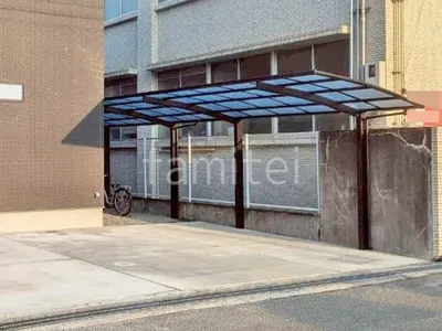 カーポート２台(縦) 連棟 YKKAP アリュース アール屋根