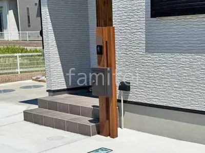 木製調デザインアルミ角柱門柱 プランパーツ 郵便受けポスト Panasonic クリアス