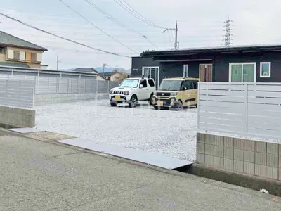 防犯砂利敷き バラス砕石 防草シート加工