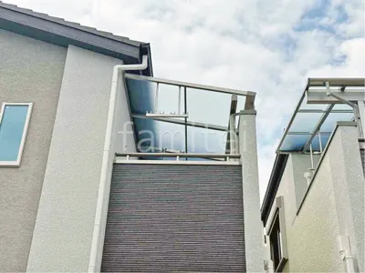 ２階ベランダ屋根  YKKAP ソラリアF フラット屋根 スタンダード 壁付