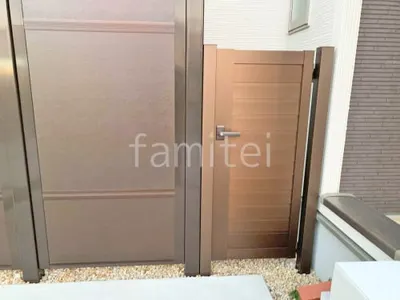 片開き 門扉 YKKAP シンプレオYM1型 横目隠し 