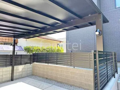 ブロック塀 （化粧ブロック） ユニソン ジャスティ  アルミ形材 フェンス LIXIL AB YS3型 横スリット3 目隠し